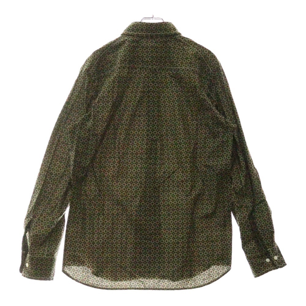 NUMBER (N)INE(ナンバーナイン) 08AW ポートランド期 総柄 ロングスリーブ 長袖シャツ グリーン
