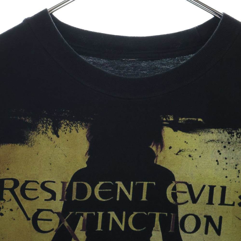 VINTAGE(ヴィンテージ) 00s BIOHAZARD Resident Evil Extinction TEE バイオハザード フロントプリント半袖Tシャツ カットソー ブラック