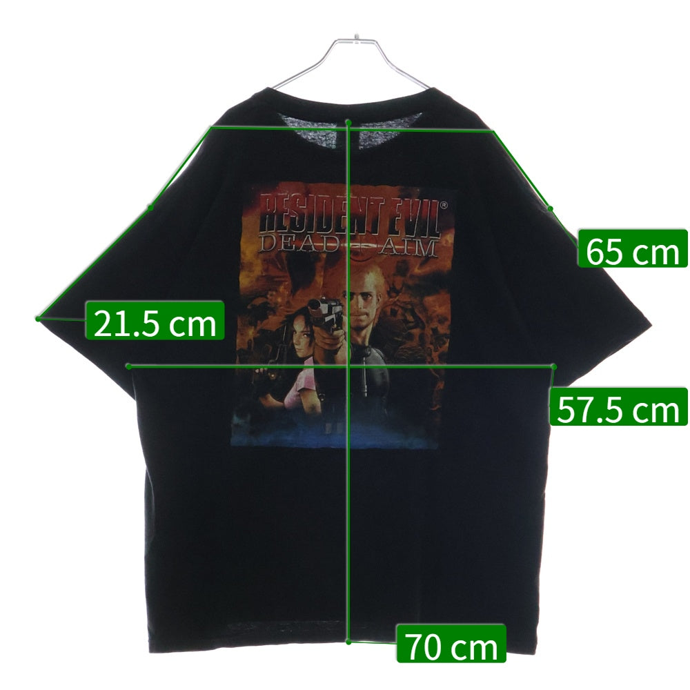 VINTAGE(ヴィンテージ) 00s CAPCOM Resident Evil DEAD AIM TEE フロントプリント半袖Tシャツ カットソー ブラック