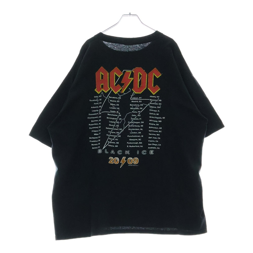 VINTAGE(ヴィンテージ) 00s AC/DC BLACK ICE WORLD TOUR エーシーディーシー ワールド ツアー Tシャツ 半袖カットソー ブラック