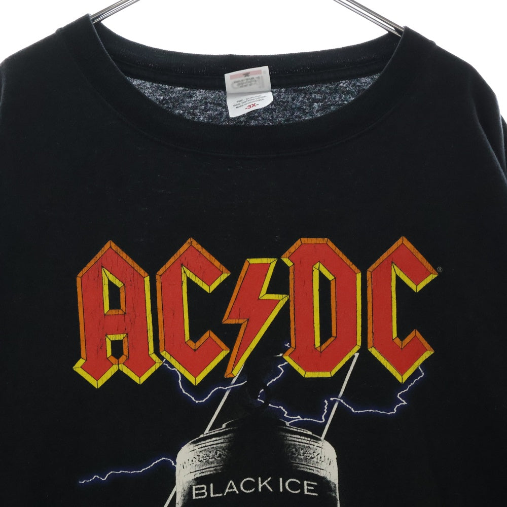 VINTAGE(ヴィンテージ) 00s AC/DC BLACK ICE WORLD TOUR エーシーディーシー ワールド ツアー Tシャツ 半袖カットソー ブラック