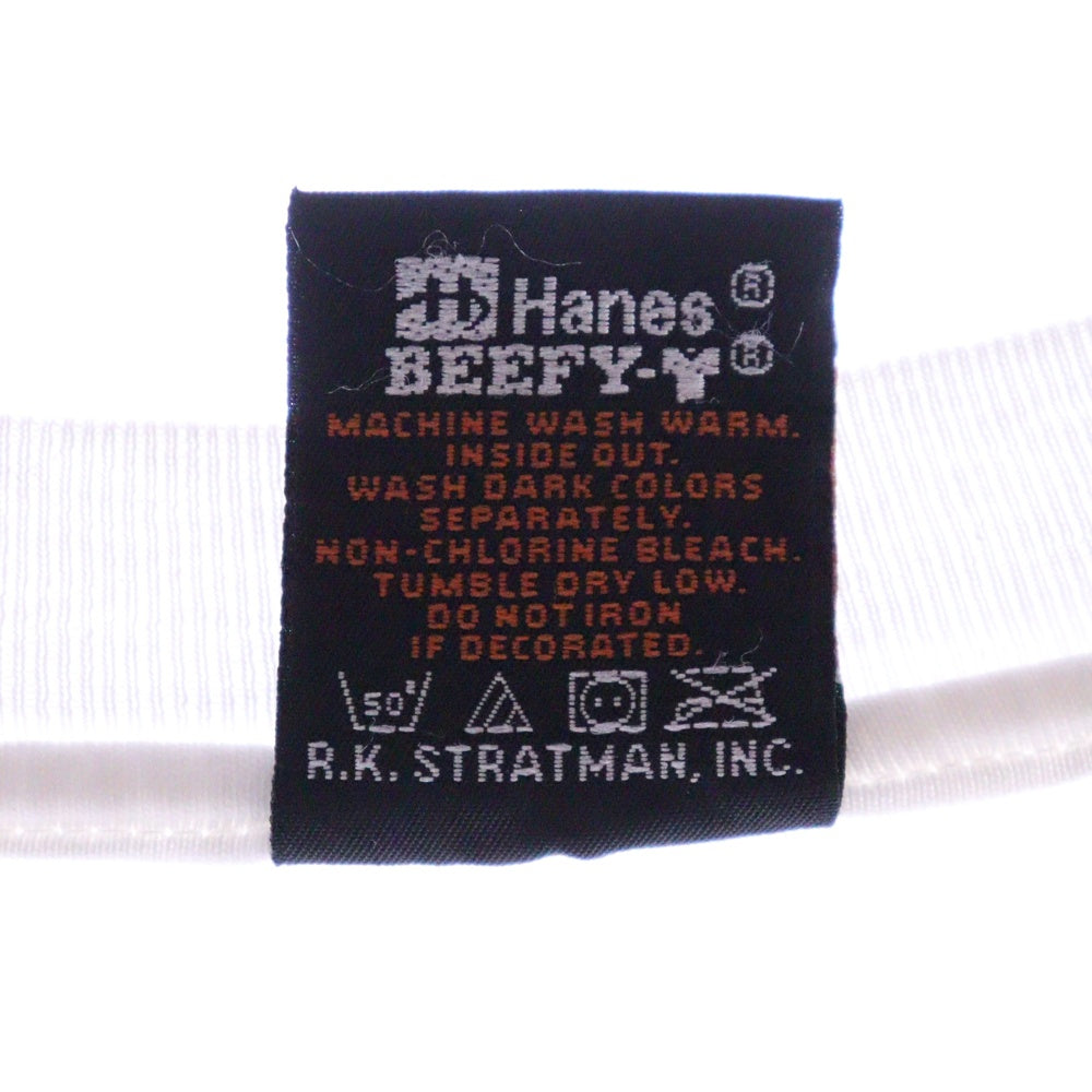 VINTAGE(ヴィンテージ) 00s HARLEY DAVIDSON DAVIES HACIENDA L/S TEE ハーレーダビッドソン ブルー フレイム ロンT 長袖カットソー ホワイト