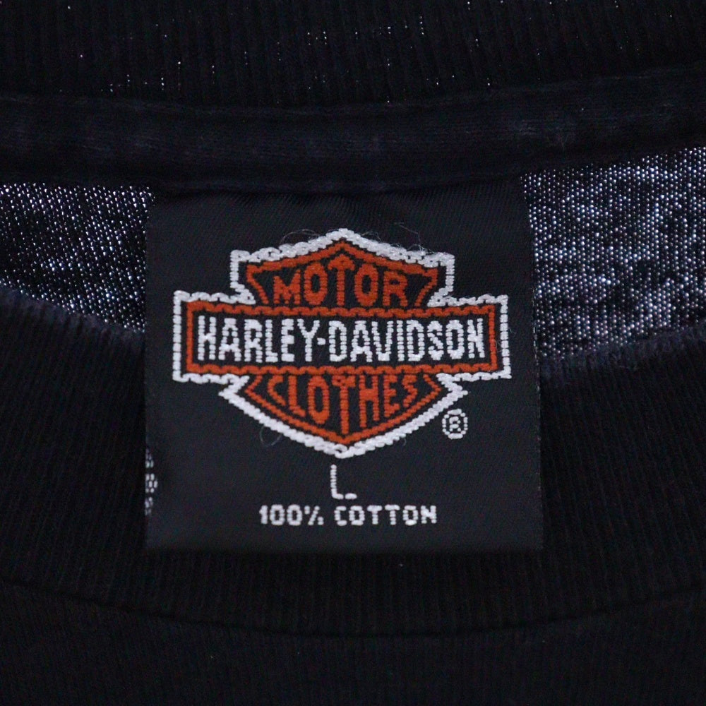 VINTAGE(ヴィンテージ) 90s HARLEY DAVIDSON BOBOs CHOPPER CORNER L/S TEE ハーレーダビッドソン ロンT Tシャツ 長袖カットソー ブラック