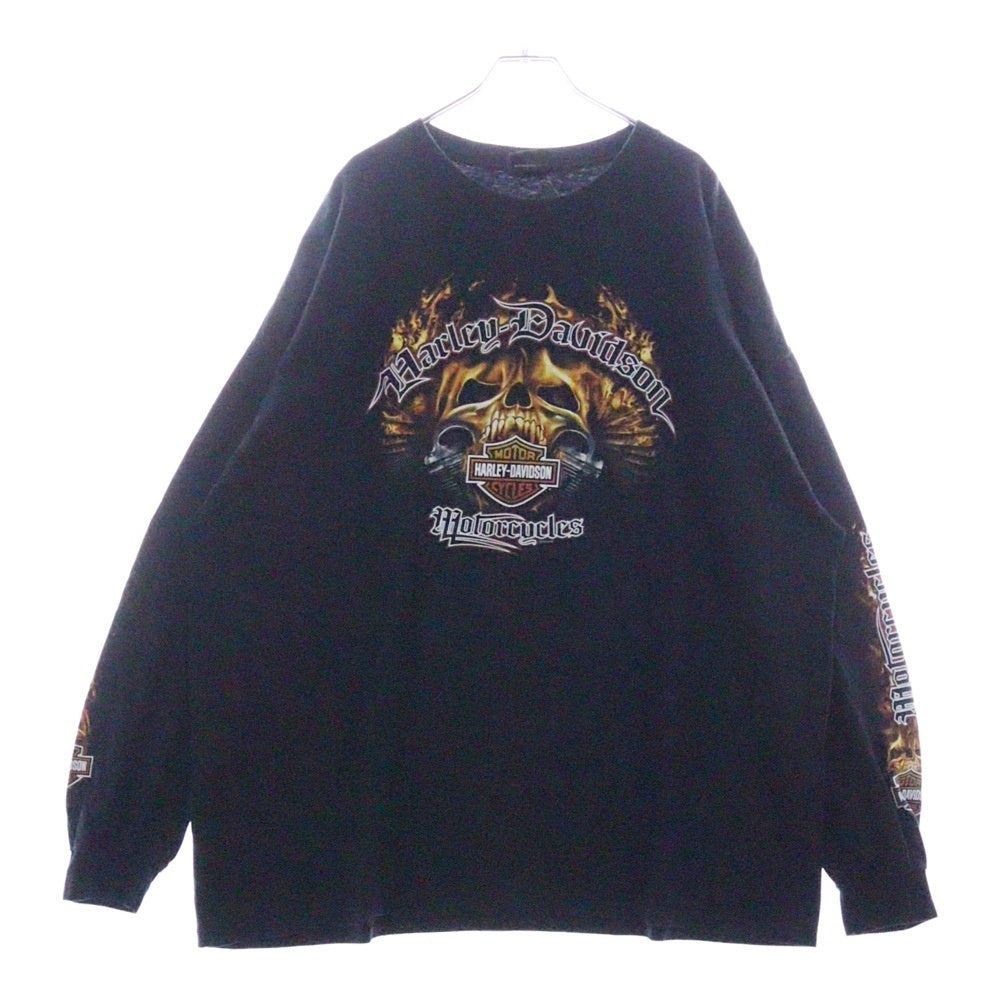 VINTAGE(ヴィンテージ) 00s HARLEY DAVIDSON MOUNTAIN CREEK DALTON L/S TEE ハーレーダビッドソン ロンT Tシャツ 長袖カットソー ブラック