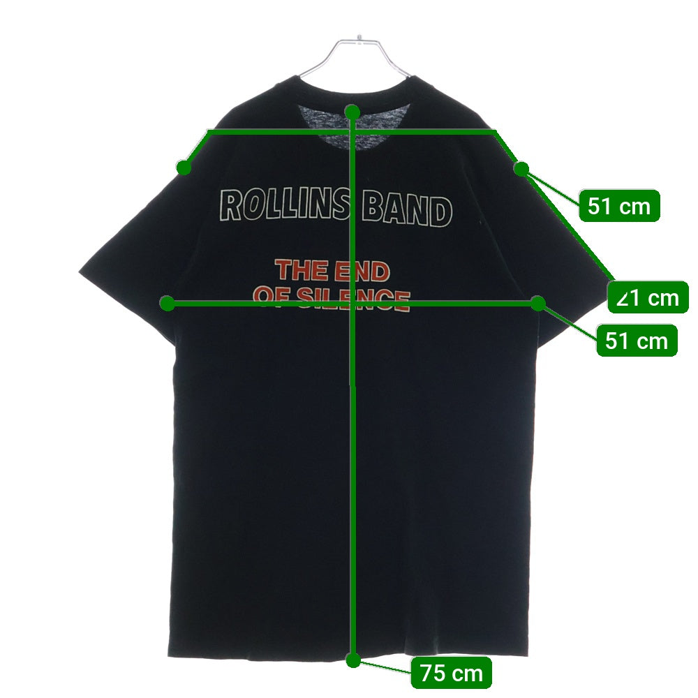 VINTAGE(ヴィンテージ) 90S ROLLINS BAND THE END OF SILENCE 両面プリント 半袖Tシャツ ブラック