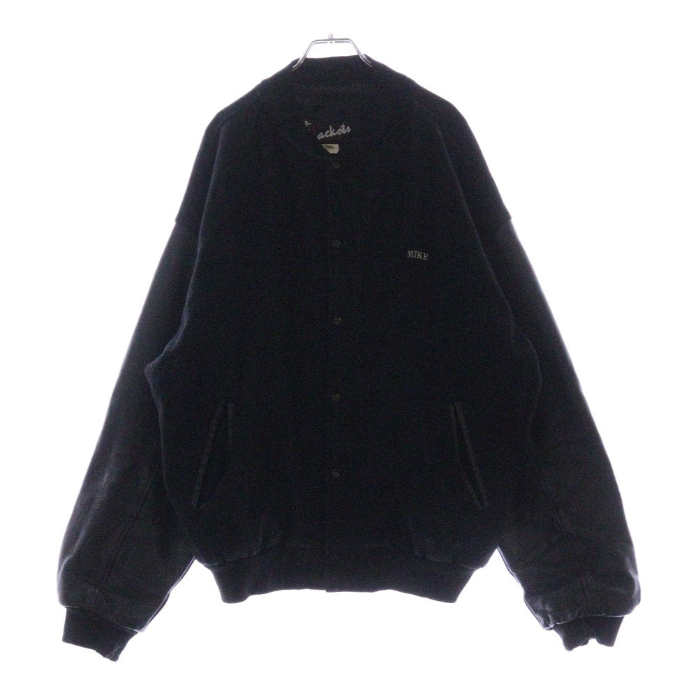 VINTAGE(ヴィンテージ) 90s PLAYSTATION STADIUM JUMPER JACKET プレイステーション バック 刺繍 アームレザー スタジャン ブルゾン ジャケット ブラック