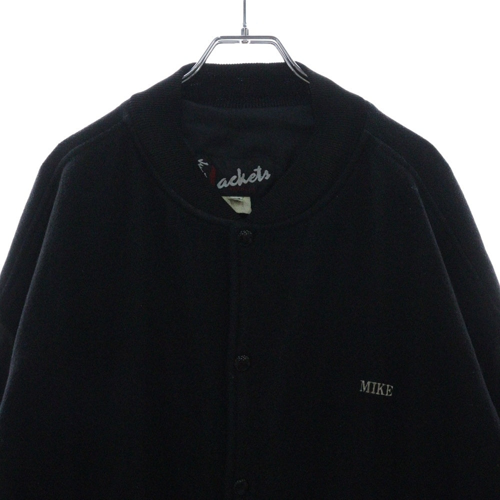 VINTAGE(ヴィンテージ) 90s PLAYSTATION STADIUM JUMPER JACKET プレイステーション バック 刺繍 アームレザー スタジャン ブルゾン ジャケット ブラック