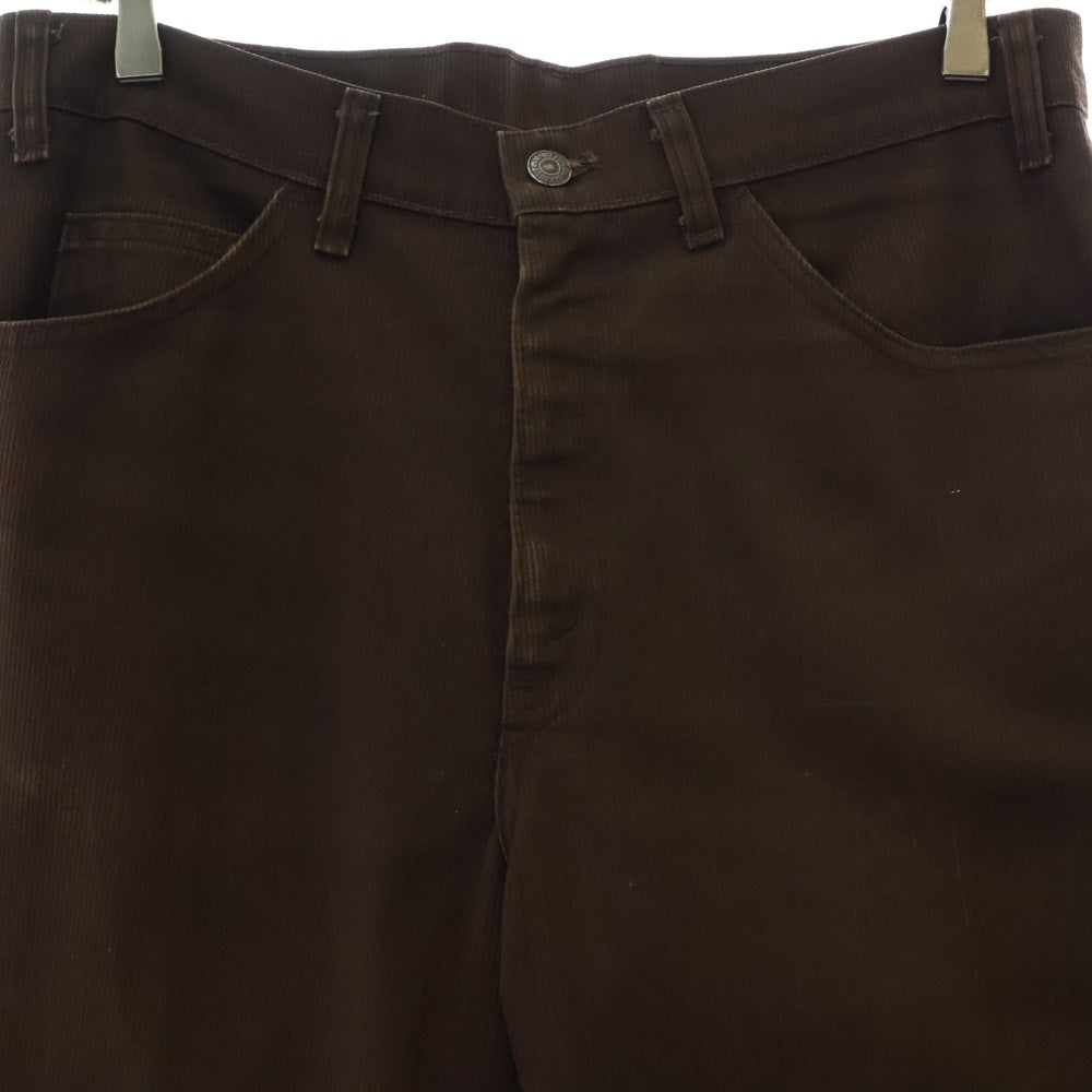 Levi's(リーバイス) 80S STA-PREST 42TALON スタプレ コーデュロイ ブーツカット トラウザー パンツ ブラウン