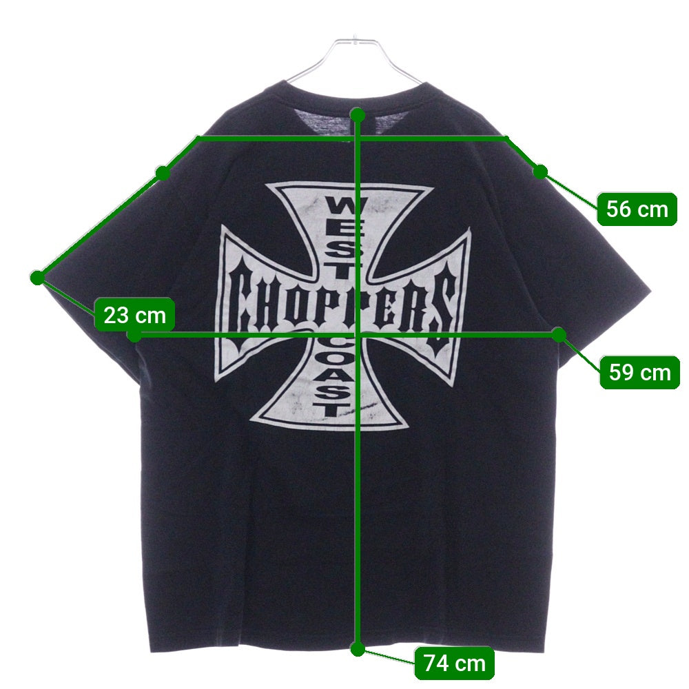 VINTAGE(ヴィンテージ) 90s WEST COAST CHOPPERS TEE ウェストコーストチョッパーズ 両面プリント Tシャツ 半袖カットソー ブラック