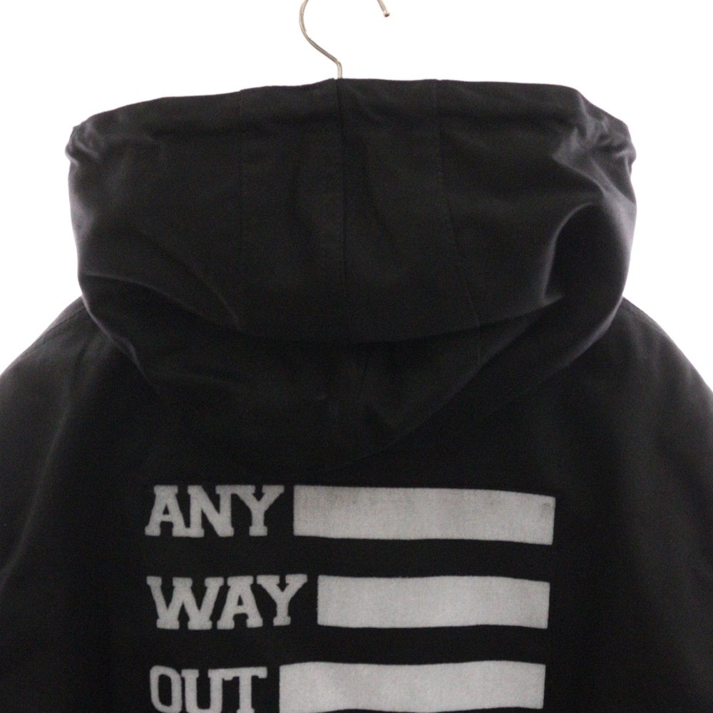 RAF SIMONS(ラフシモンズ) 17AW DETLEF E81 Parka With Removable Jacket ライナー付き オーバーサイズ モッズコート ブラック 709-010011