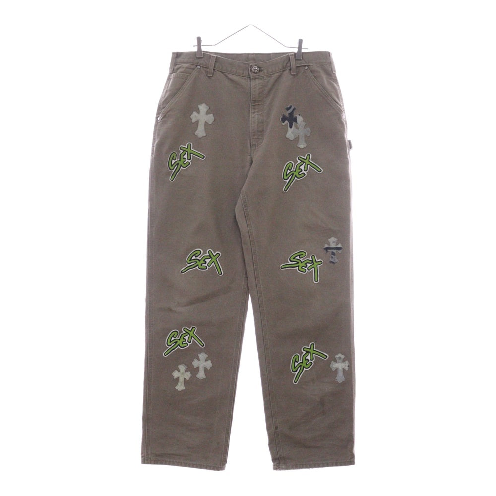 CHROME HEARTS(クロムハーツ) MATTY BOY CARPENTER SEX RECORDS MATTY BOY マッティボーイ クロスパッチ カーペンターパンツ グレー