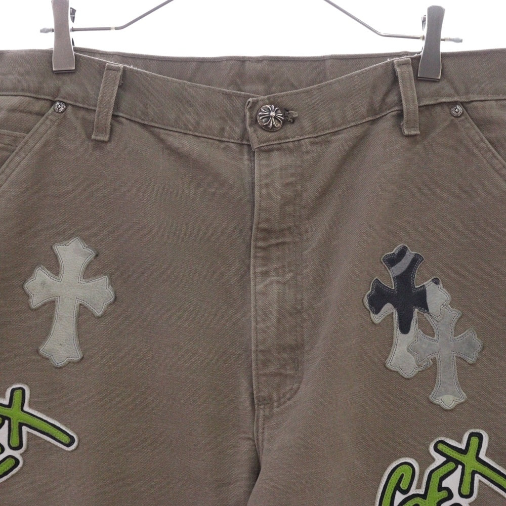 CHROME HEARTS(クロムハーツ) MATTY BOY CARPENTER SEX RECORDS MATTY BOY マッティボーイ クロスパッチ カーペンターパンツ グレー