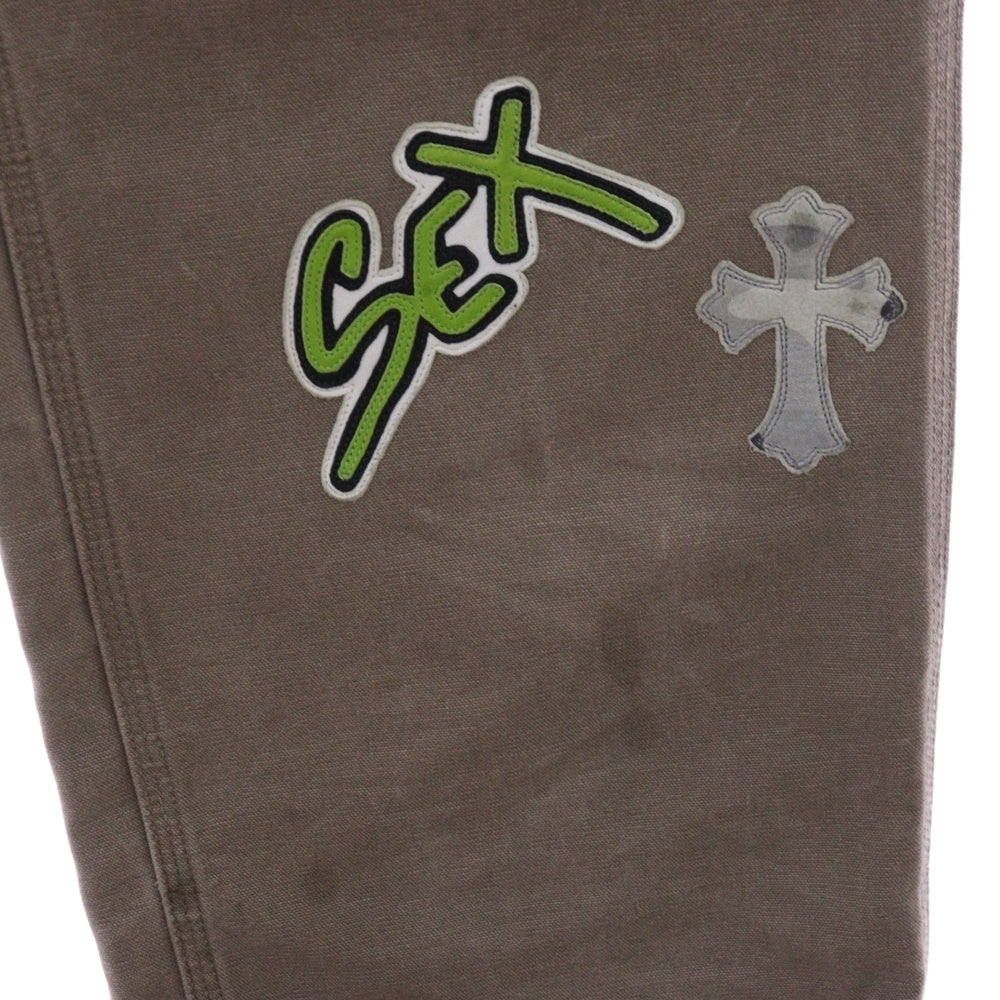 CHROME HEARTS(クロムハーツ) MATTY BOY CARPENTER SEX RECORDS MATTY BOY マッティボーイ クロスパッチ カーペンターパンツ グレー
