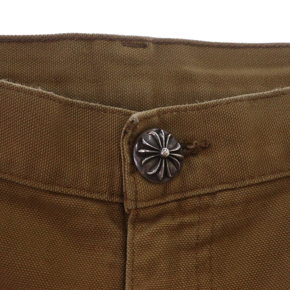 CHROME HEARTS(クロムハーツ) MATTY BOY CARPENTER SEX RECORDS MATTY BOY マッティボーイ クロスパッチ カーペンターパンツ ブラウン