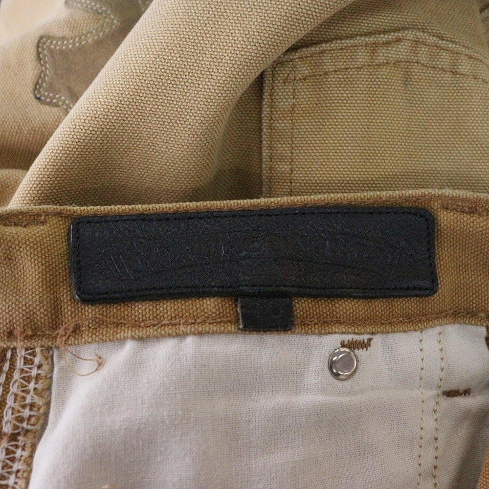 CHROME HEARTS(クロムハーツ) MATTY BOY CARPENTER SEX RECORDS MATTY BOY マッティボーイ クロスパッチ カーペンターパンツ ブラウン
