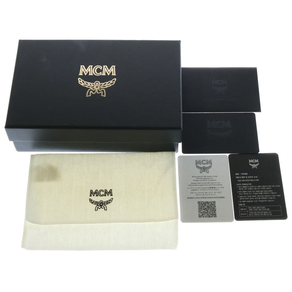 MCM(エム シー エム) モノグラム レザー チェーン ショルダーバッグ ブラウン MYADAXT01