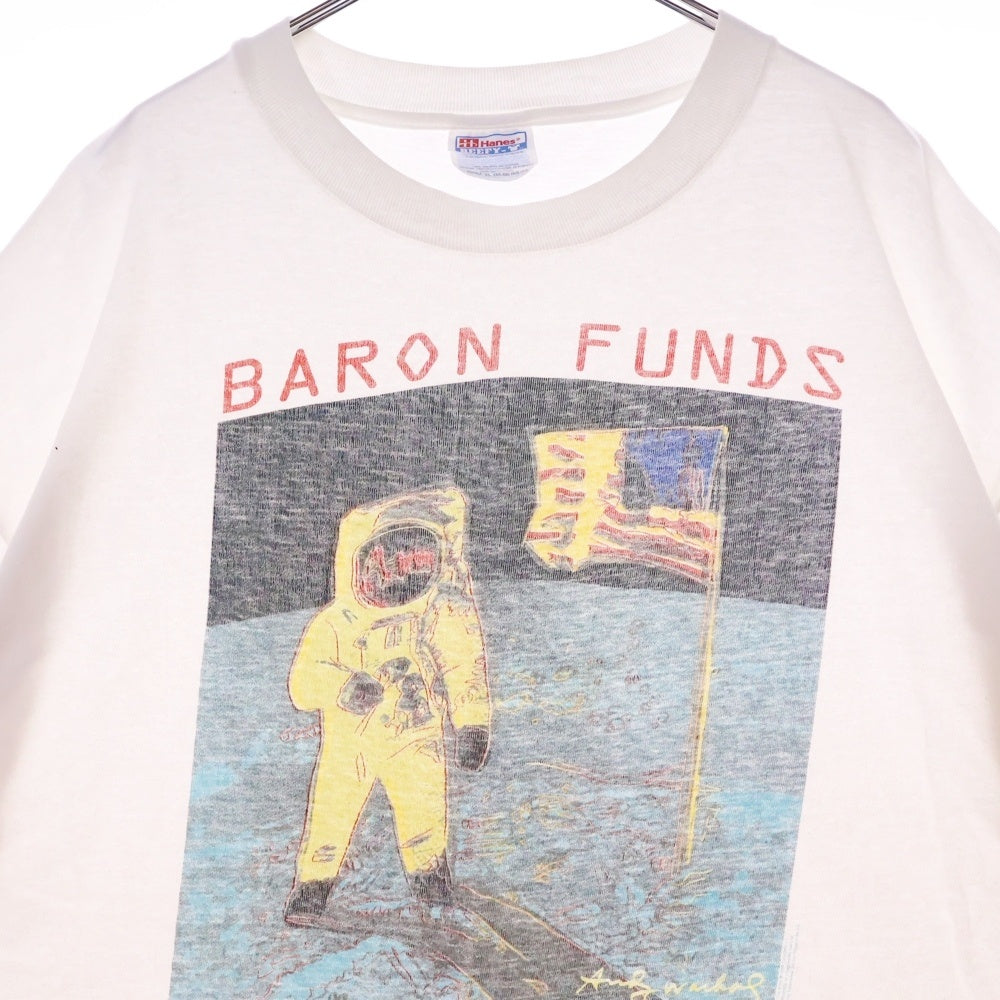 VINTAGE(ヴィンテージ) 90s ANDY WARHOL 1998 Baron Funds アンディウォーホル 半袖プリントTシャツ ホワイト