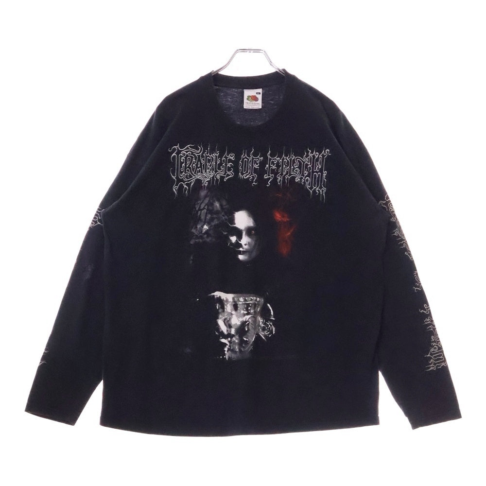 VINTAGE(ヴィンテージ) 00S Cradle Of Filth Black Is My Heart クレイドルオブフィルス 両面プリント ロングスリーブ 長袖Tシャツ ブラック
