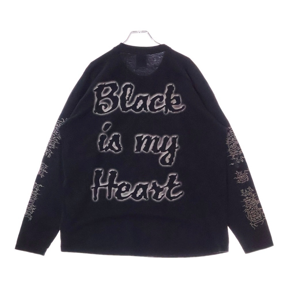 VINTAGE(ヴィンテージ) 00S Cradle Of Filth Black Is My Heart クレイドルオブフィルス 両面プリント ロングスリーブ 長袖Tシャツ ブラック