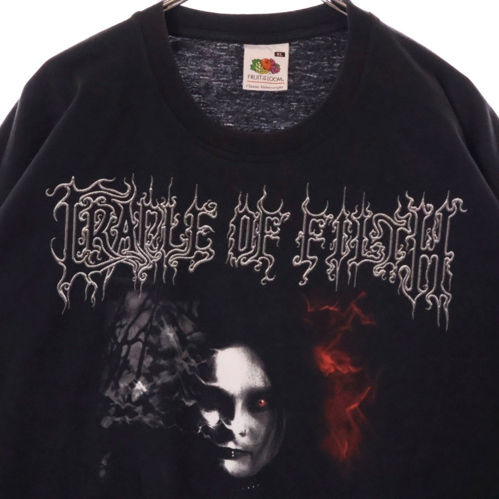 VINTAGE(ヴィンテージ) 00S Cradle Of Filth Black Is My Heart クレイドルオブフィルス 両面プリント ロングスリーブ 長袖Tシャツ ブラック