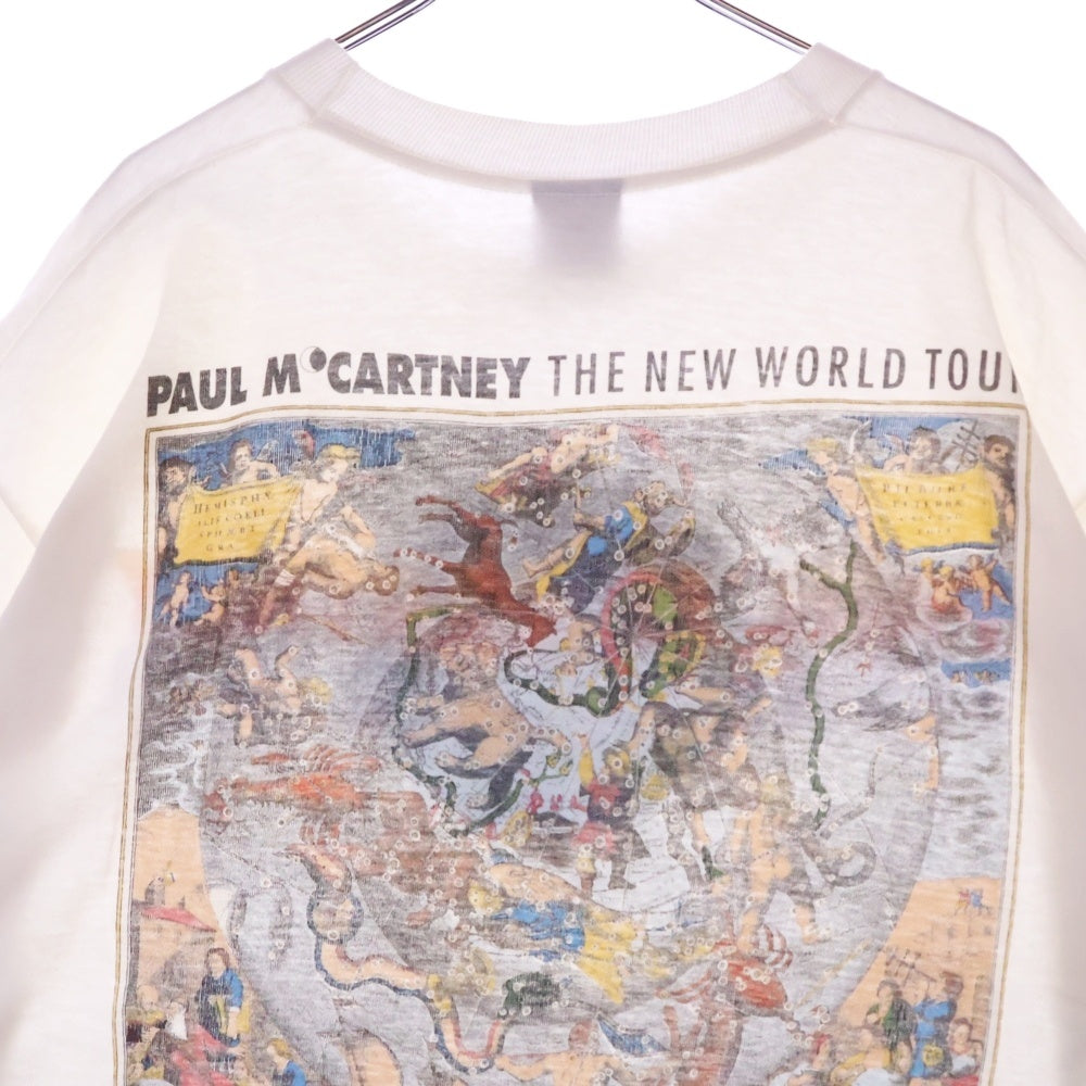 VINTAGE(ヴィンテージ) 90S Paul McCartney The New World Tour ポールマッカートニー 両面プリント 半袖Tシャツ ホワイト