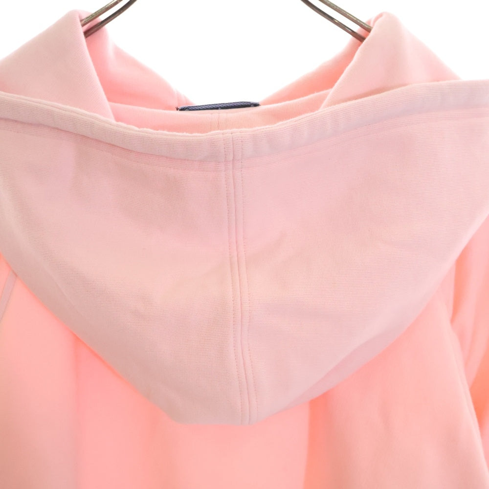 PRADA(プラダ) 21AW Cropped Hoodie In Pink ニット切り替え クロップド プルオーバーパーカー ピンク レディース 133637