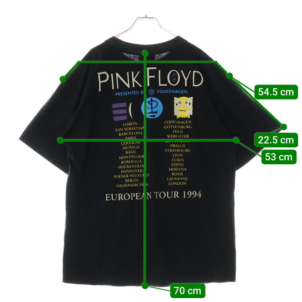 VINTAGE(ヴィンテージ) 90s PINK FLOYD EUROPEAN TOUR 1994 ピンクフロイド 両面プリント 半袖tシャツ ブラック