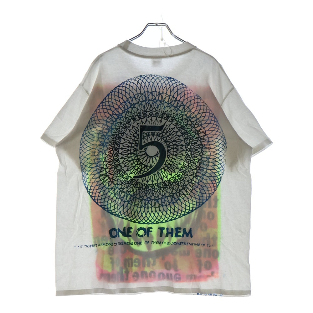 VINTAGE(ヴィンテージ) 90S ONE OF THEM 5th ANNIVERSARY printed by DONROCK ドンロック グラフィックプリント 半袖Tシャツ ホワイト