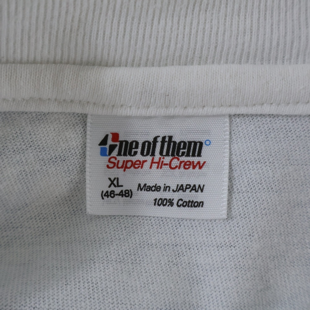 VINTAGE(ヴィンテージ) 90S ONE OF THEM 5th ANNIVERSARY printed by DONROCK ドンロック グラフィックプリント 半袖Tシャツ ホワイト
