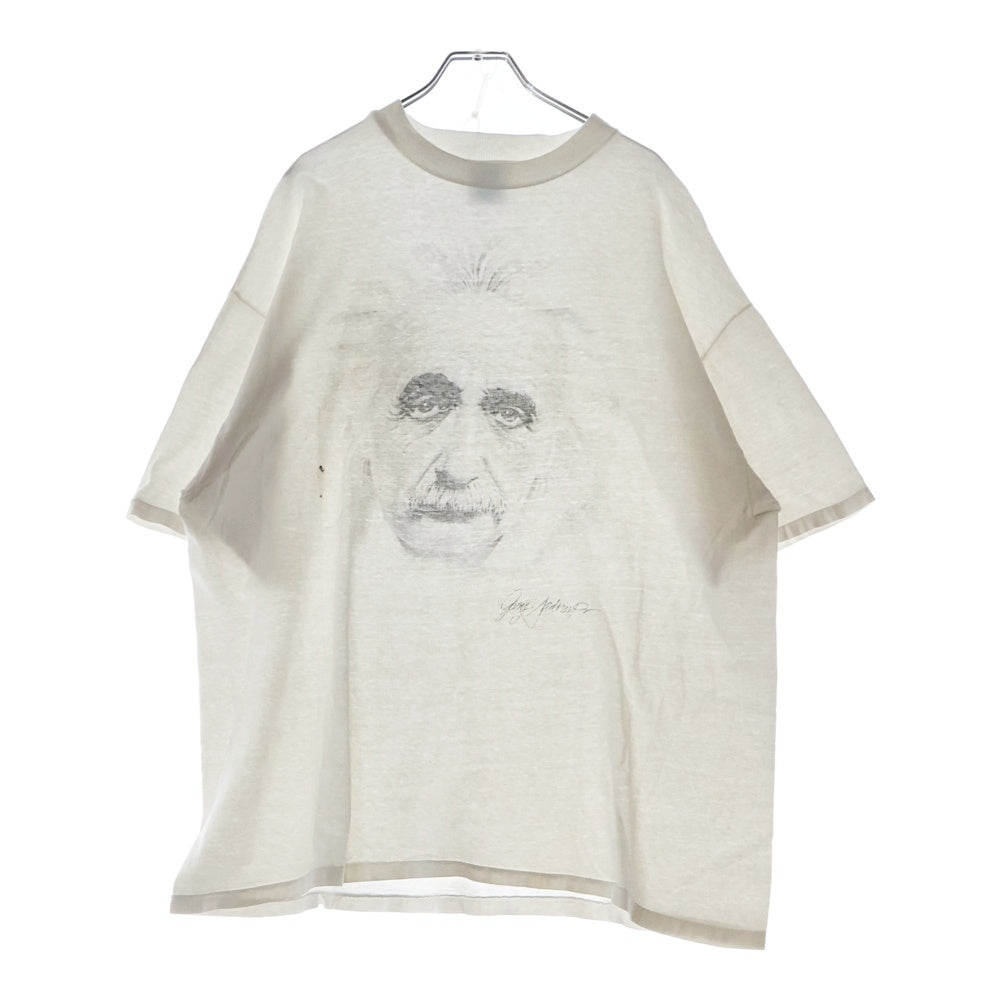 VINTAGE(ヴィンテージ) 90S Albert Einstein アルベルトアインシュタイン デザイン プリント 半袖Tシャツ ホワイト