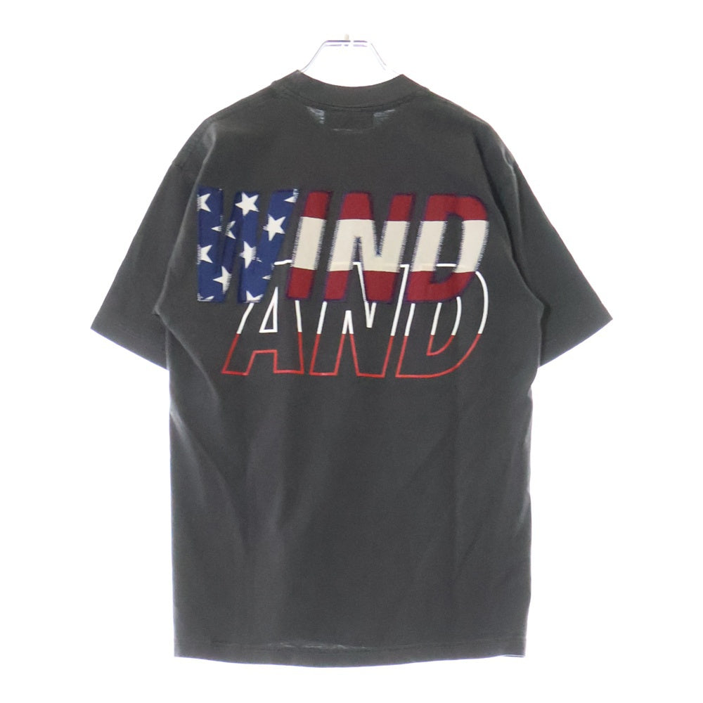 WIND AND SEA(ウィンダンシー) 25SS SIGNATURE USA SEA ヴィンテージ加工 半袖Tシャツ ブラック WDS-O-SIGU-25-Q3-CS-01