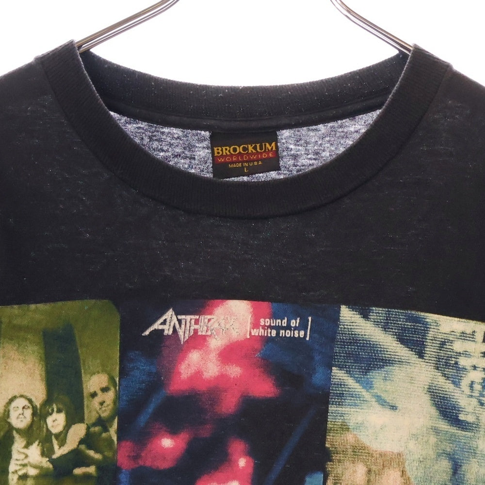 VINTAGE(ヴィンテージ) 90S Anthrax Sound of White Noise アンスラック グラフィックプリント 半袖Tシャツ ネイビー