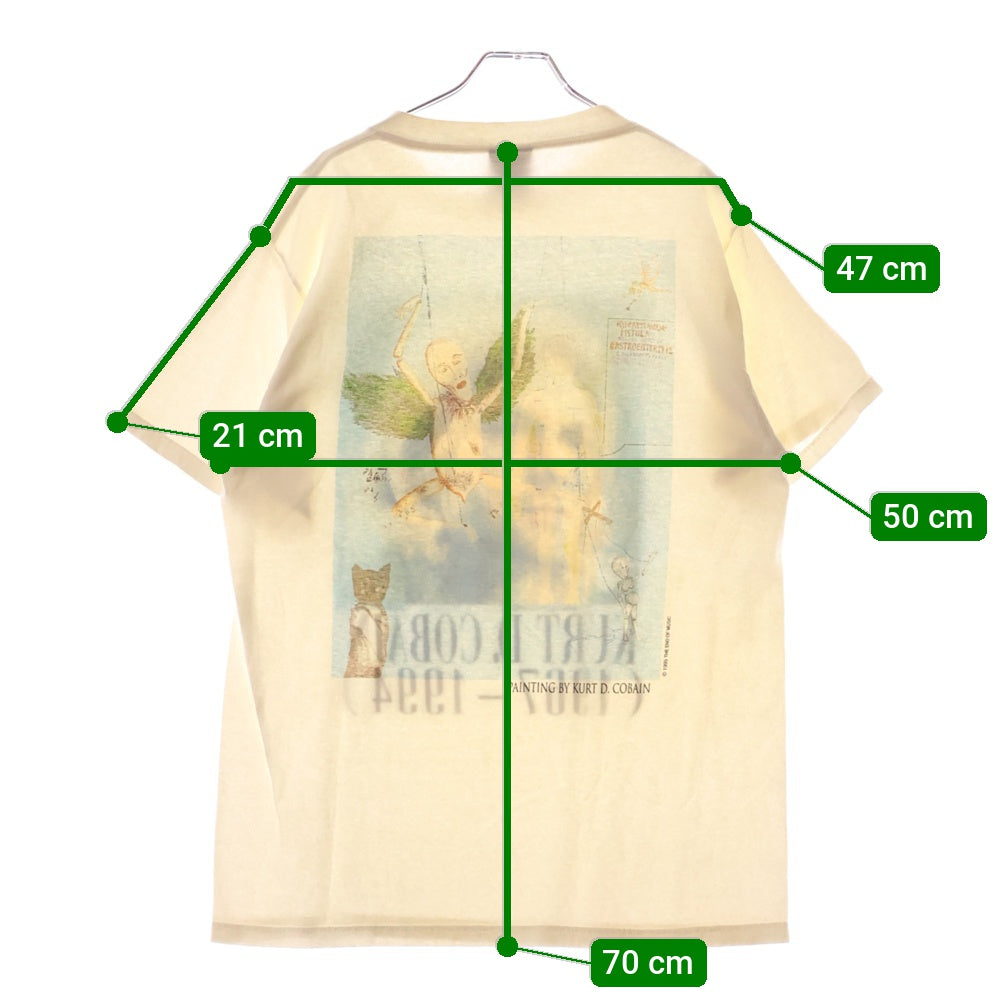 VINTAGE(ヴィンテージ) 90s 1994 NIRVANA Kurt Cobain Memorial Tee 追悼 半袖Tシャツ 青年期 ホワイト