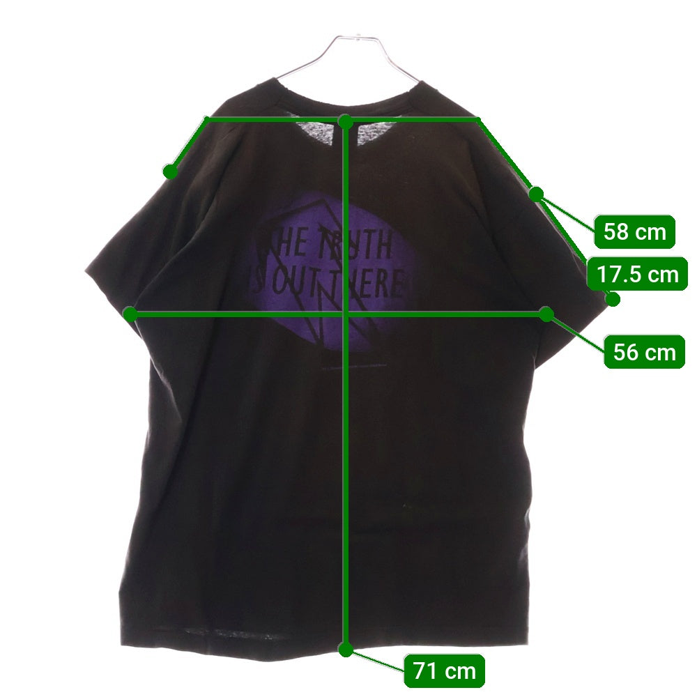 VINTAGE(ヴィンテージ) 90s X-FILES The Truth Is Out There 両面プリント 半袖Tシャツ エックスファイル ブラック×パープル