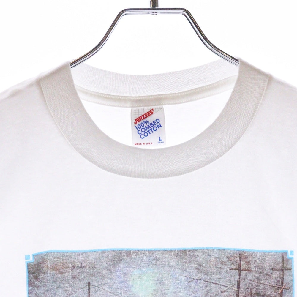 VINTAGE(ヴィンテージ) 90-00S Salvador Dali クリストファー・コロンブスによるアメリカ発見1959 アートプリント 半袖Tシャツ ホワイト