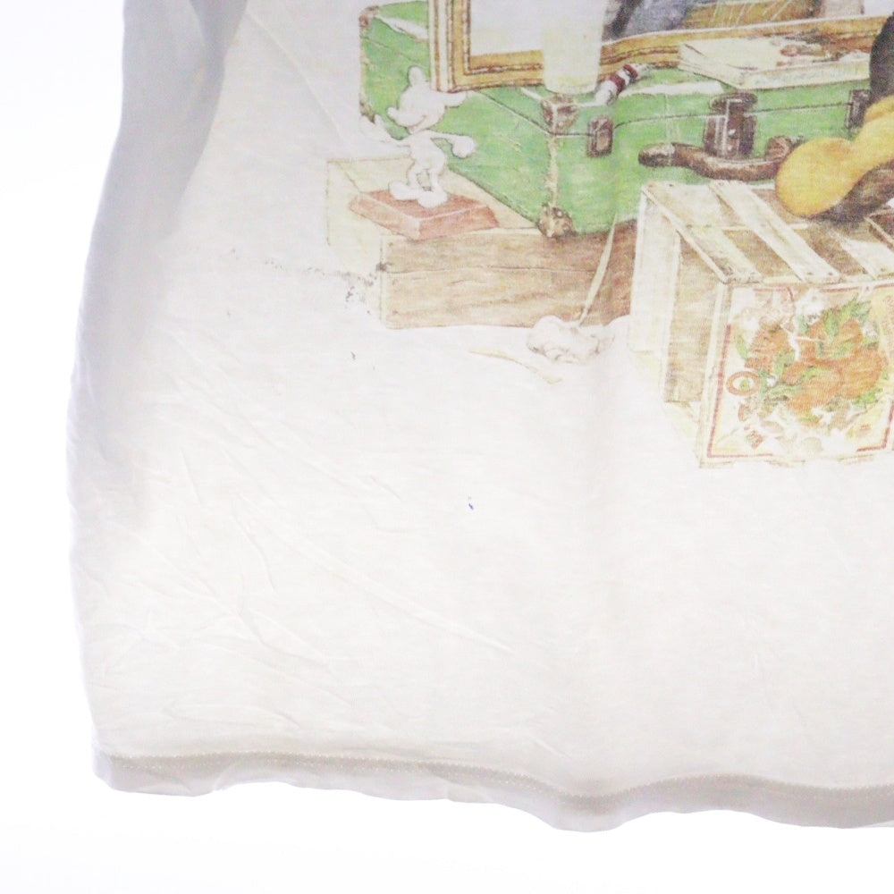 VINTAGE(ヴィンテージ) 90S DISNEY MICKEY MOUSE Norman Rockwell PARODY ミッキー プリント 半袖Tシャツ ホワイト