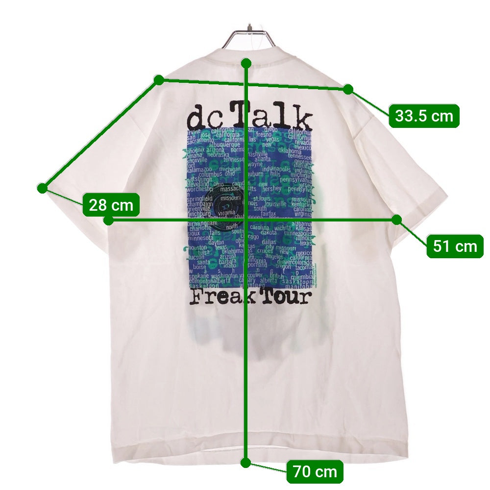 VINTAGE(ヴィンテージ) 90S DC TALK Freak Tour 両面プリント 半袖Tシャツ ホワイト