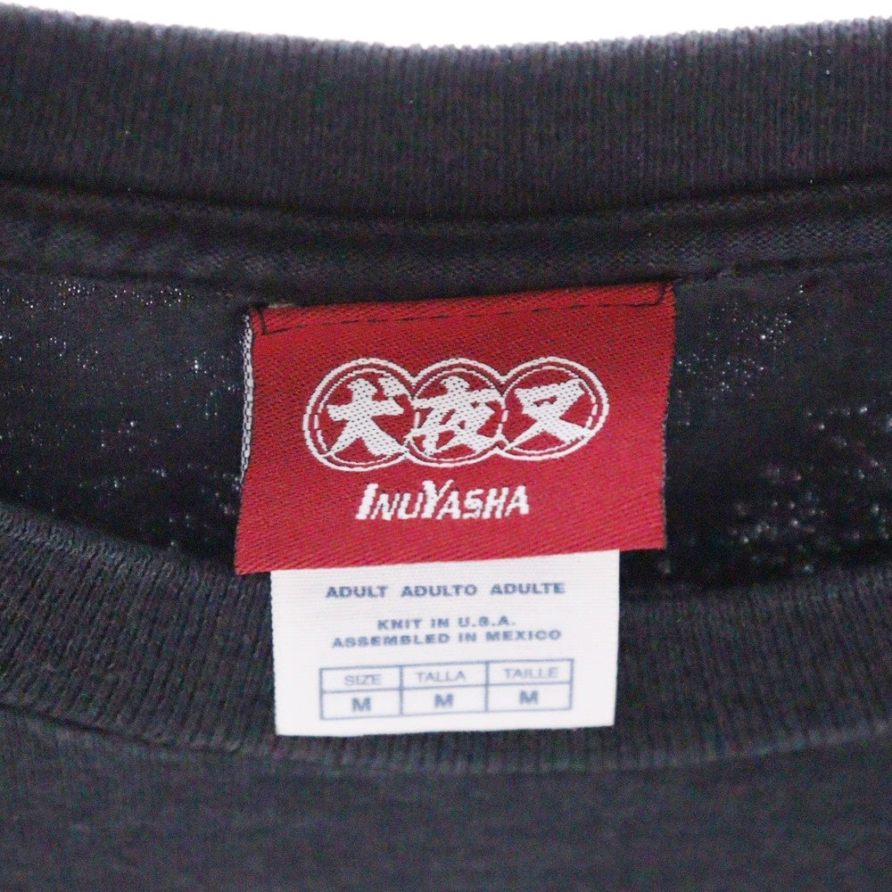 VINTAGE(ヴィンテージ) 00S 犬夜叉 両面プリント 半袖Tシャツ ブラック