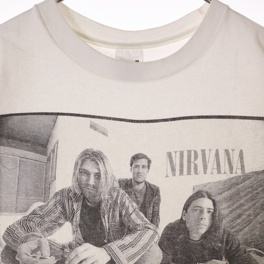 VINTAGE(ヴィンテージ) 90s NIRVANA 1996 MEMBER PORTRAIT ニルヴァーナ メンバープリント 半袖Tシャツ ホワイト