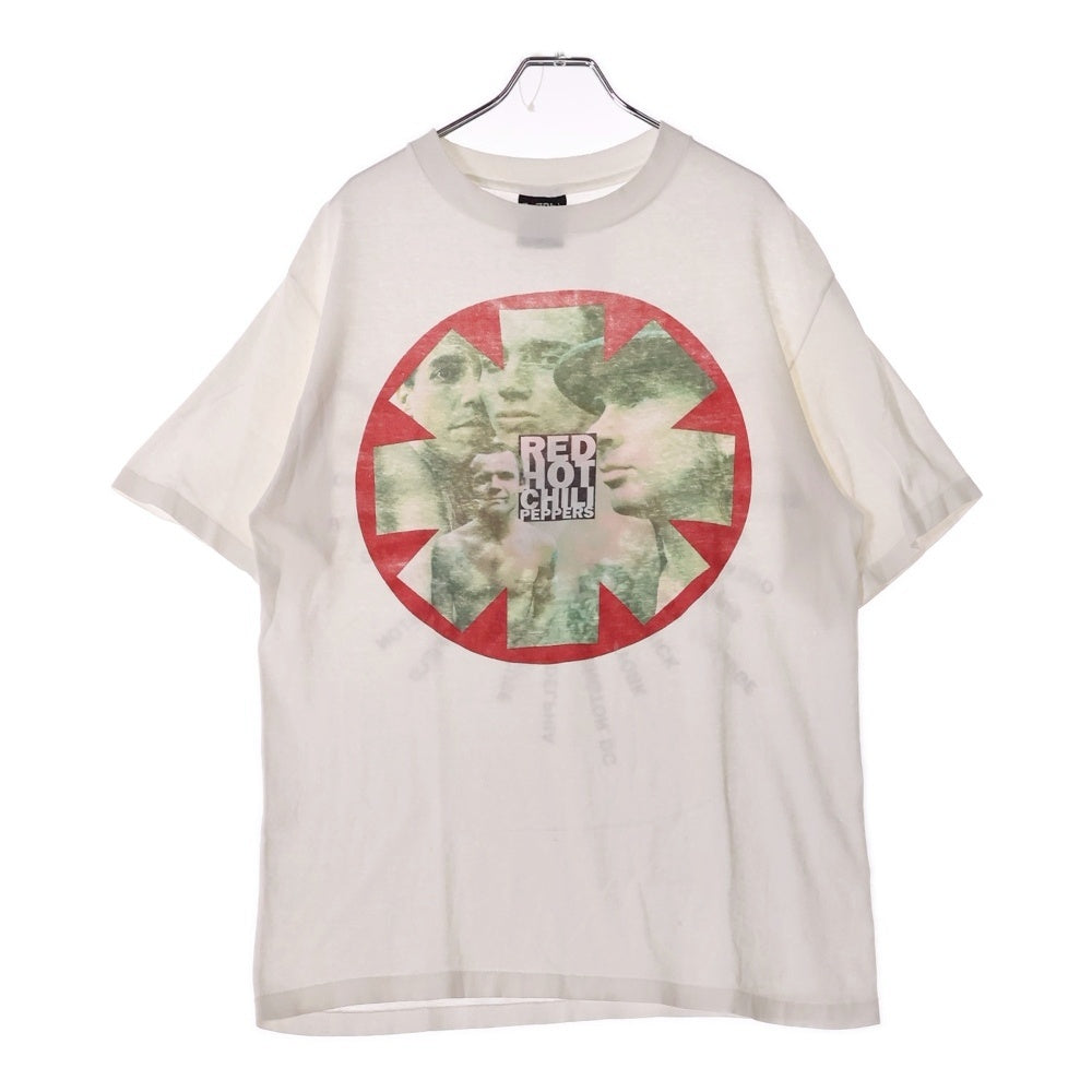 VINTAGE(ヴィンテージ) 90s RED HOT CHILI PEPPERS BLOOD SUGER SEX MAGIK TOUR LOGO & PHOTO 両面プリント 半袖Tシャツ ホワイト