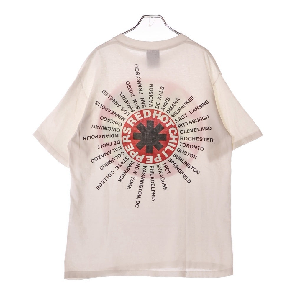 VINTAGE(ヴィンテージ) 90s RED HOT CHILI PEPPERS BLOOD SUGER SEX MAGIK TOUR LOGO & PHOTO 両面プリント 半袖Tシャツ ホワイト