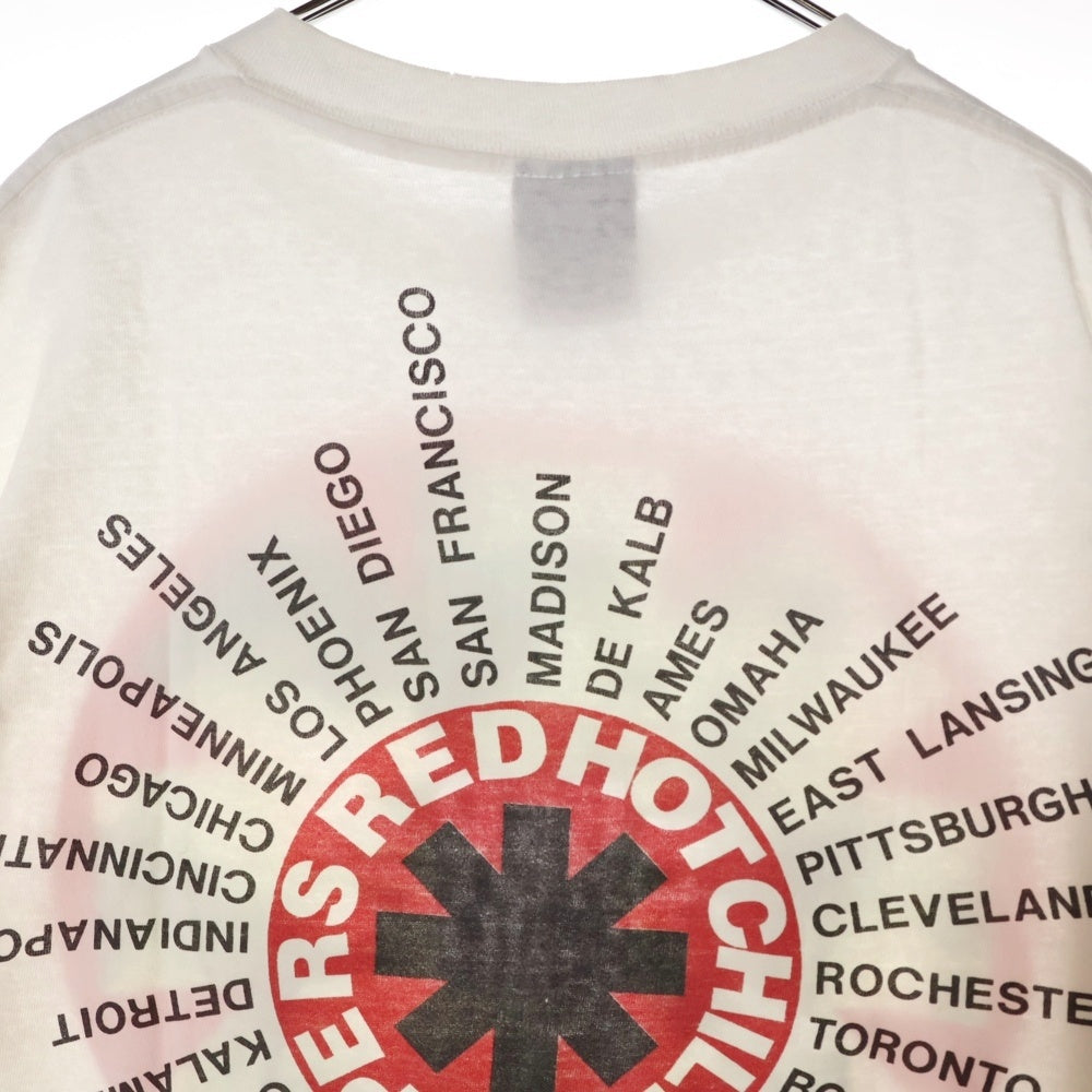 VINTAGE(ヴィンテージ) 90s RED HOT CHILI PEPPERS BLOOD SUGER SEX MAGIK TOUR LOGO & PHOTO 両面プリント 半袖Tシャツ ホワイト