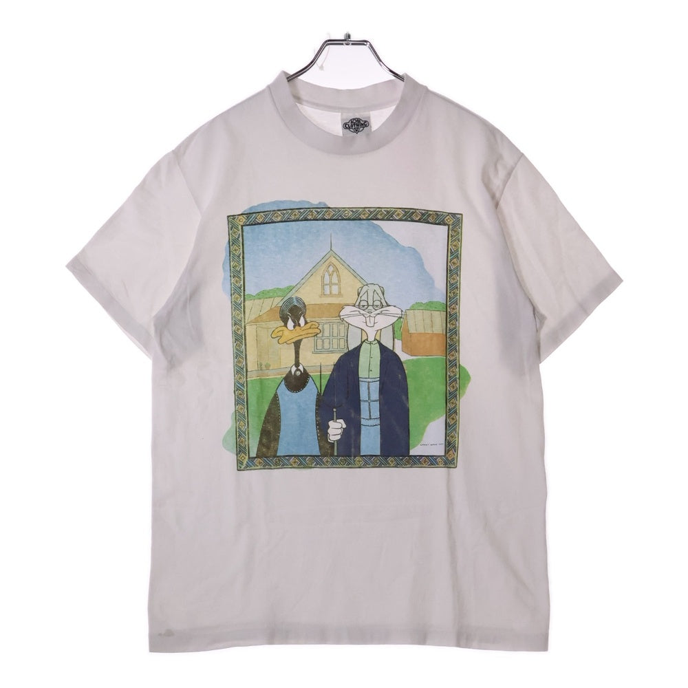 VINTAGE(ヴィンテージ) 90s LOONEY TUNES Bugs Bunny&Daffy Duck ルーニーチューンズ アメリカンゴシック 半袖Tシャツ ホワイト