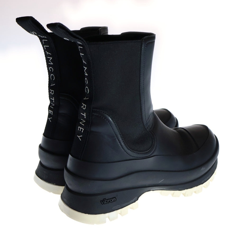 STELLA McCARTNEY(ステラマッカートニー) Trace boots vibram サイドゴア レザー ブーツ ブラック レディース