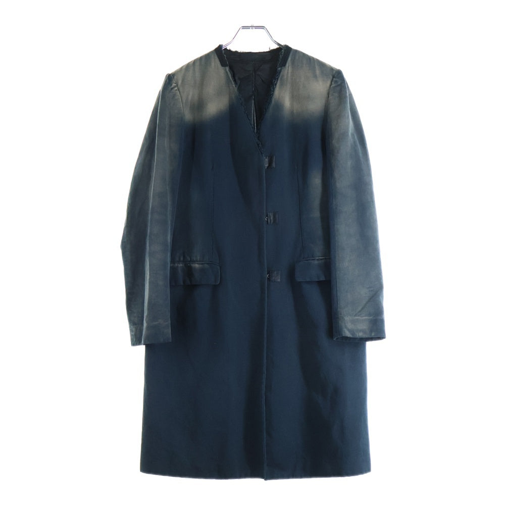 Maison Martin Margiela(メゾンマルタンマルジェラ) 04SS Archive 本人期 白タグ カットオフ ヴィンテージ 加工 ノーカラーコート ブラック