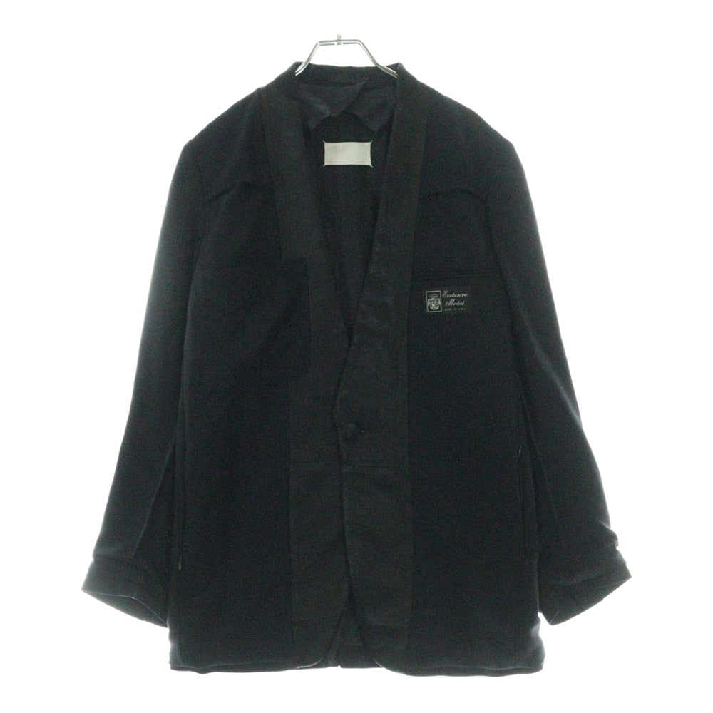 Maison Martin Margiela(メゾンマルタンマルジェラ) 04SS Archive 本人期 白タグ カットオフ ヴィンテージ 加工 ノーカラーコート ブラック