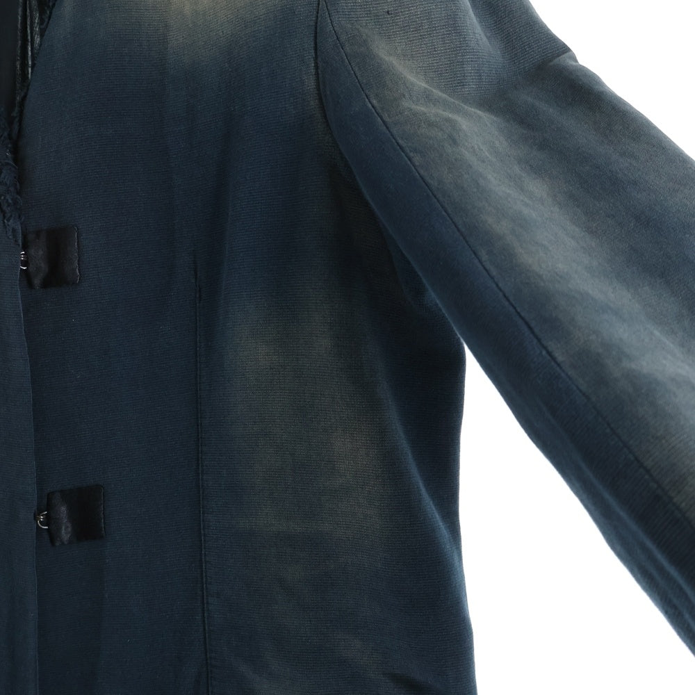 Maison Martin Margiela(メゾンマルタンマルジェラ) 04SS Archive 本人期 白タグ カットオフ ヴィンテージ 加工 ノーカラーコート ブラック