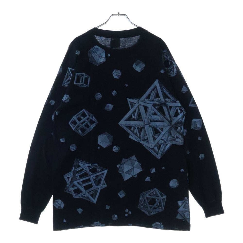VINTAGE(ヴィンテージ) 90S M.C. Escher OVP L/S エッシャー カメレオン オーバープリント ロングスリーブ 長袖Tシャツ ブラック