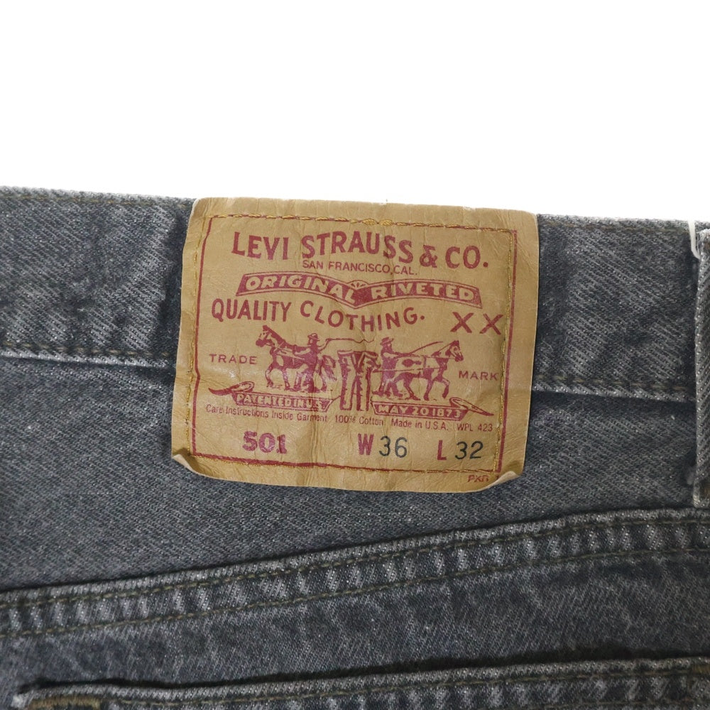 Levi's(リーバイス) 90S 501 先染め ブラックデニムパンツ ブラック