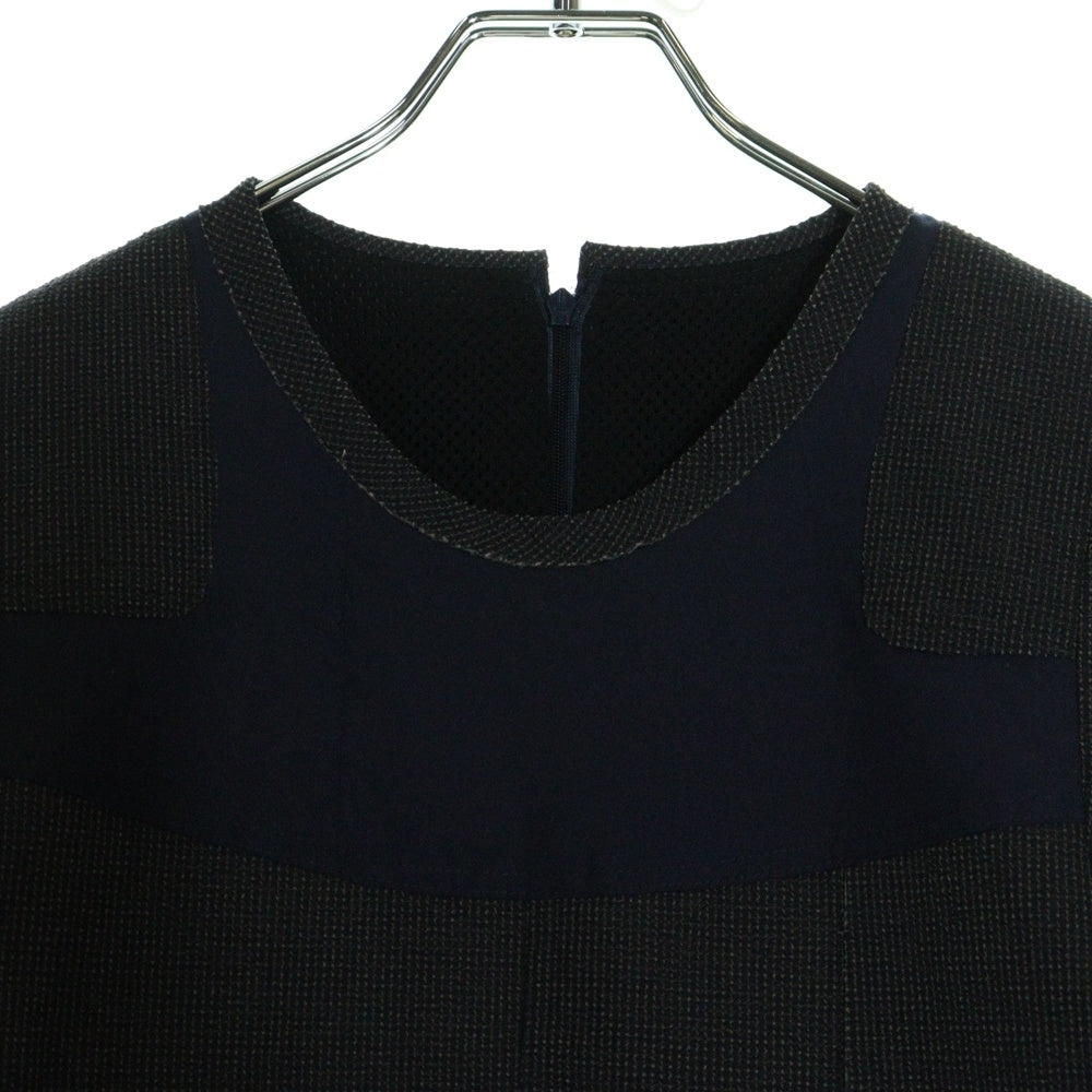 UNDERCOVER(アンダーカバー) 96AW ARCHIVE WIRE期 黒タグ 裏地メッシュ 切り替えデザインワンピース レディース ネイビー